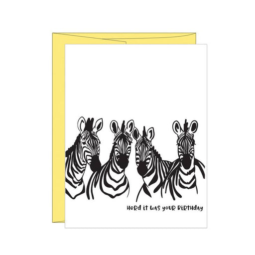 Zebras Herd it was Your Birthday Card