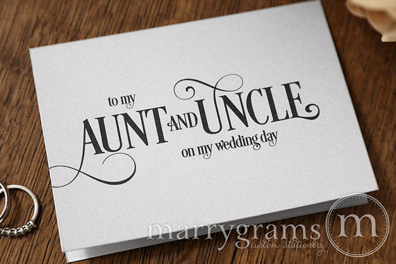 To My Family aunt and uncle Wedding Day Card Enchanting Style