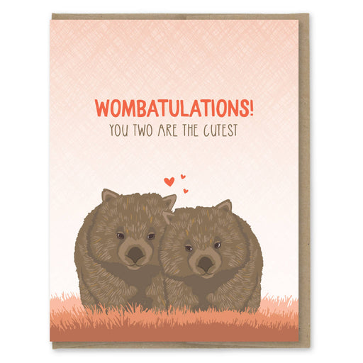 Wombatulations You Two are the Cutest Wedding Card