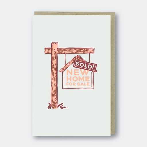 New Home Sold Sign Card
