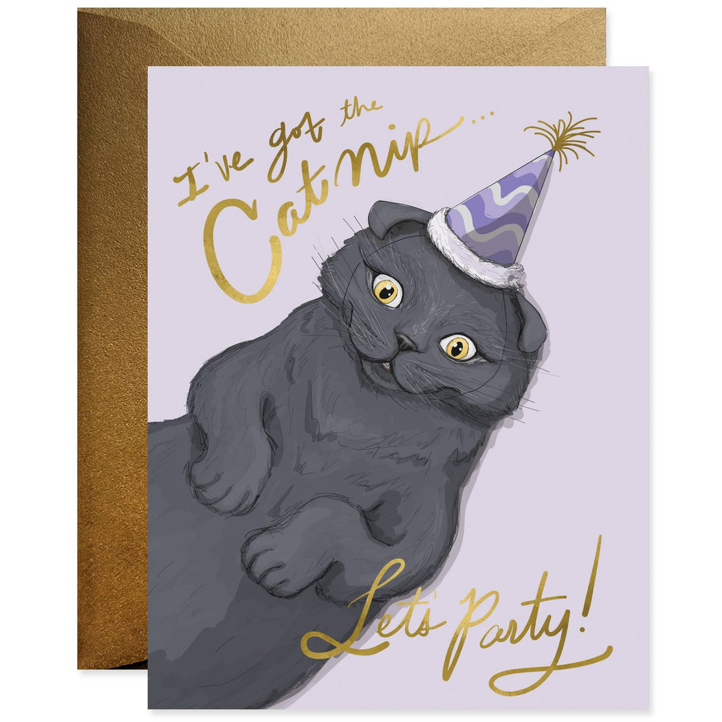 Ive Got Catnip Lets Party Birthday Cat Card