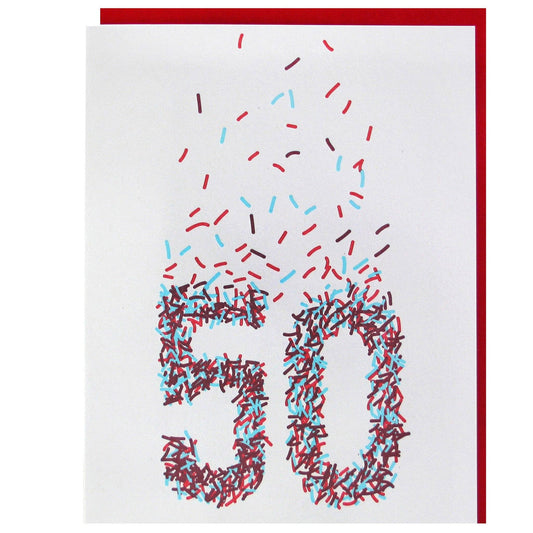 50 Birthday Sprinkles Card