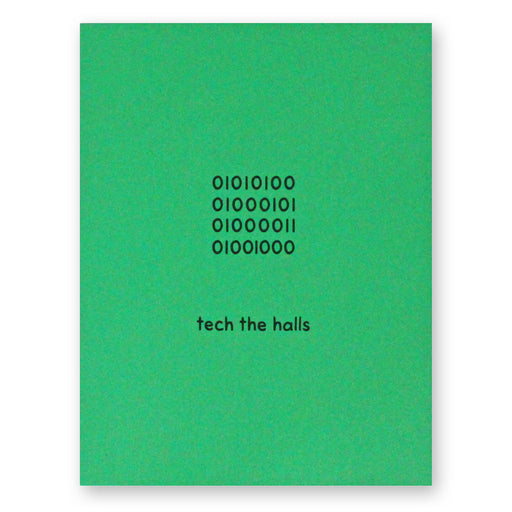 Tech The Halls Binary Code Holiday Card