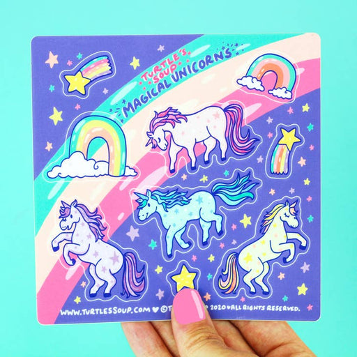Magical Unicorns Sticker Sheet