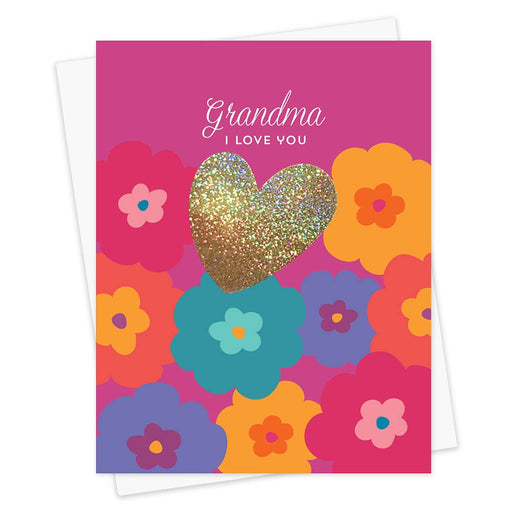 Sparkle Grandma I Love You Foil Card