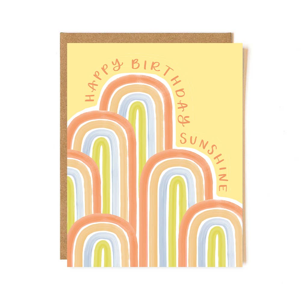 Happy Birthday Sunshine Rainbow Card