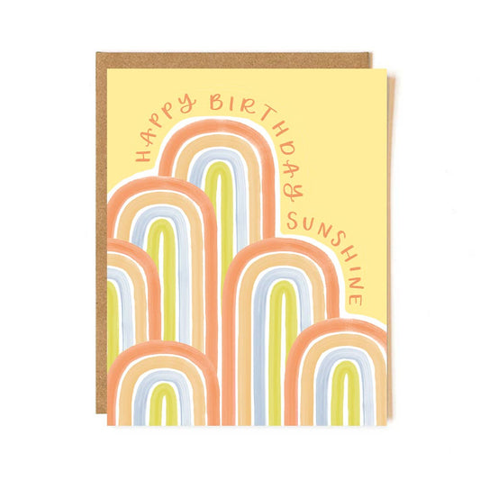 Happy Birthday Sunshine Rainbow Card
