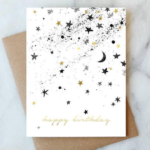 Star Spray Happy Birthday Card