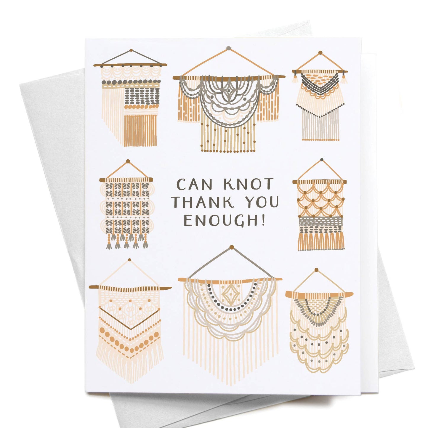 Can Knot Thank You Enough Macrame Card