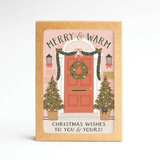 Merry & Warm Christmas Wishes Door Card