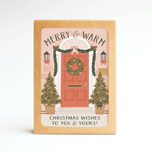 Merry & Warm Christmas Wishes Door Card