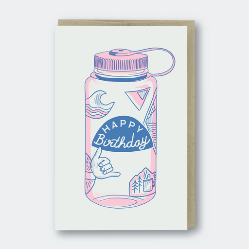Water Bottle Birthday Card