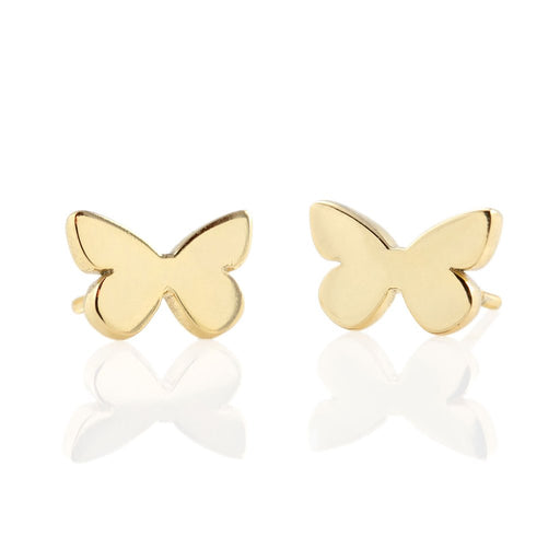 Butterfly Gold Stud Earrings