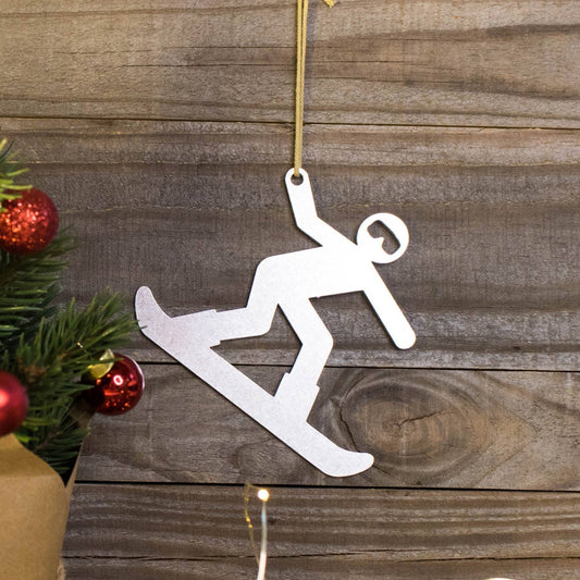 Snowboarder Metal Ornament