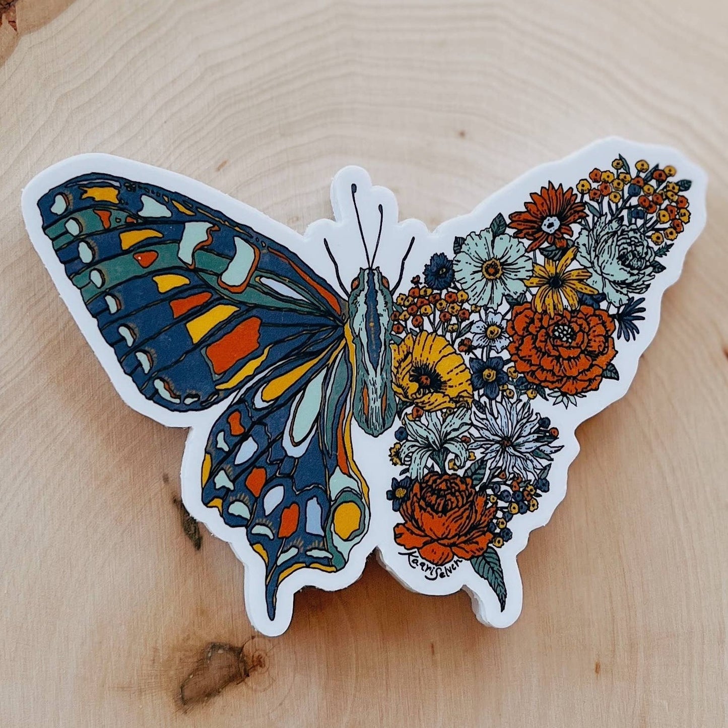 Blooming Butterfly Vinyl Sticker