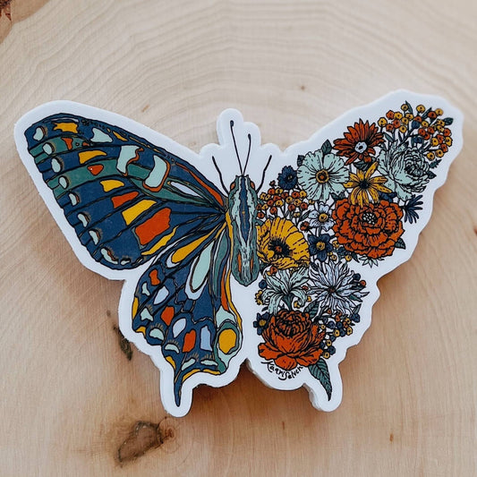 Blooming Butterfly Vinyl Sticker