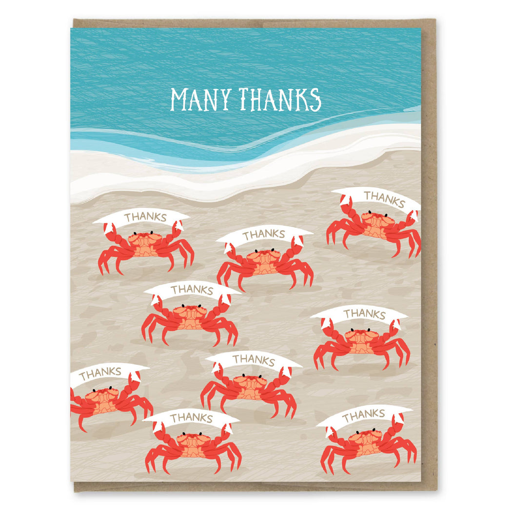 Crabs Many Thanks Card