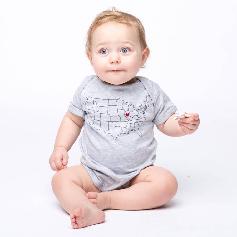 Heart Colorado Baby Onesie