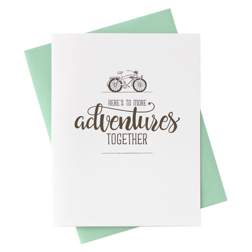 here's to more adventures together Anniversary Card, Love Note, Just Because