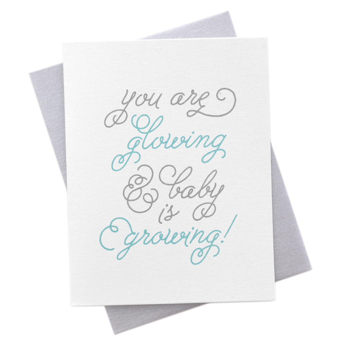 Glowing & Growing, New Baby Pregnancy Card new mom baby shower
