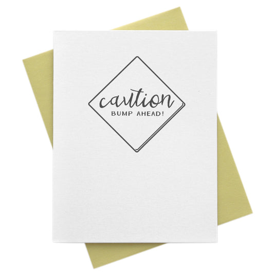 Caution Bump Ahead, New Baby Pregnancy Card