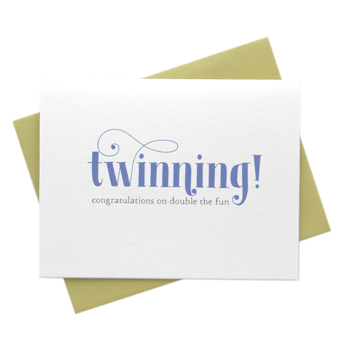 Twinning, Double the Fun New Baby Twins Card