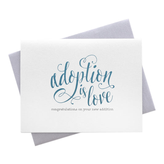 Adoption is Love New Baby New Parents Congratulations Card