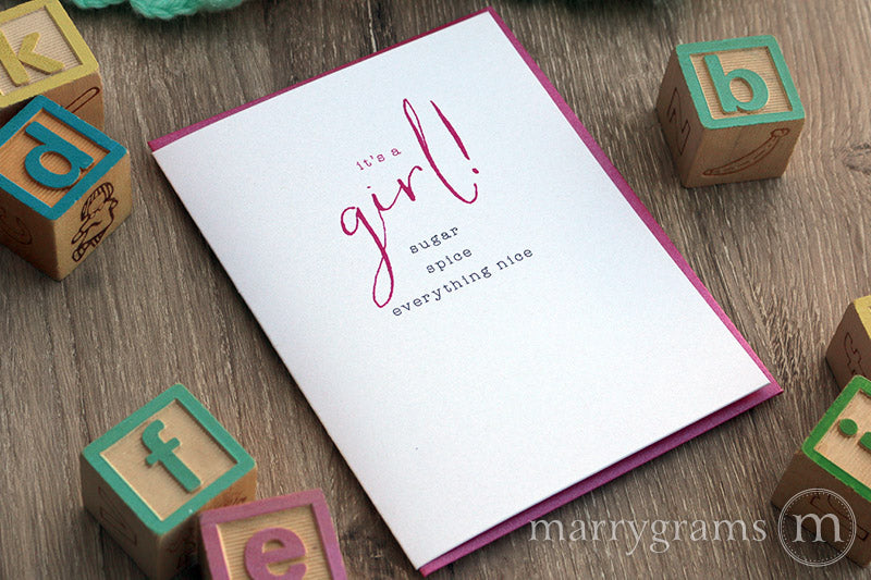 It's a Girl! Congratulations New Baby Card