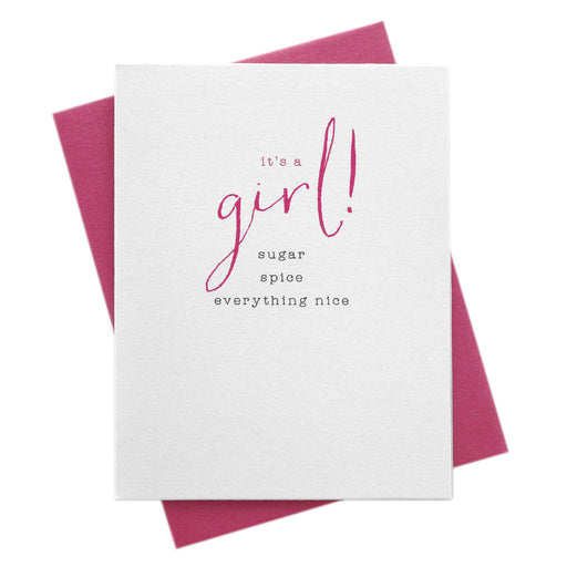 It's a Girl! Congratulations New Baby Card