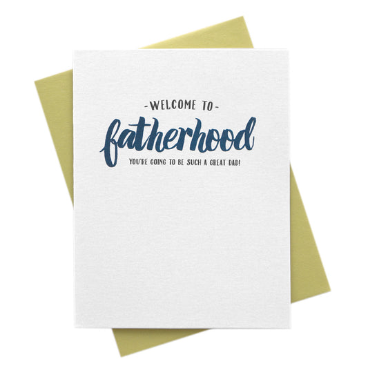 Welcome to Fatherhood, New Dad Baby Card