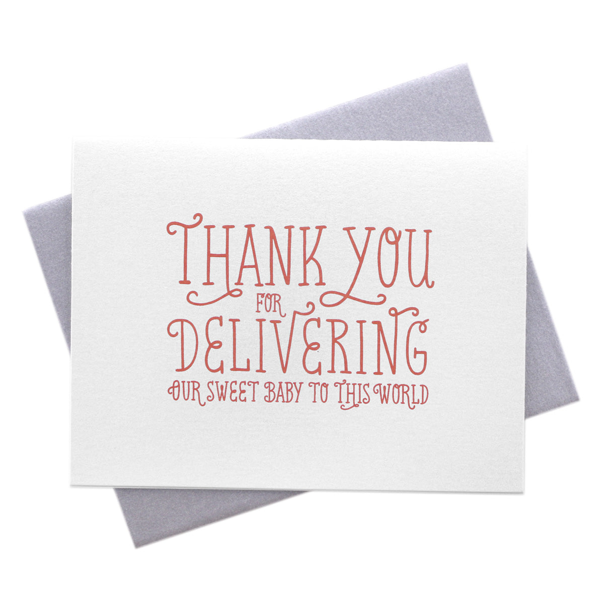 Thank You for Delivering Our Baby Card