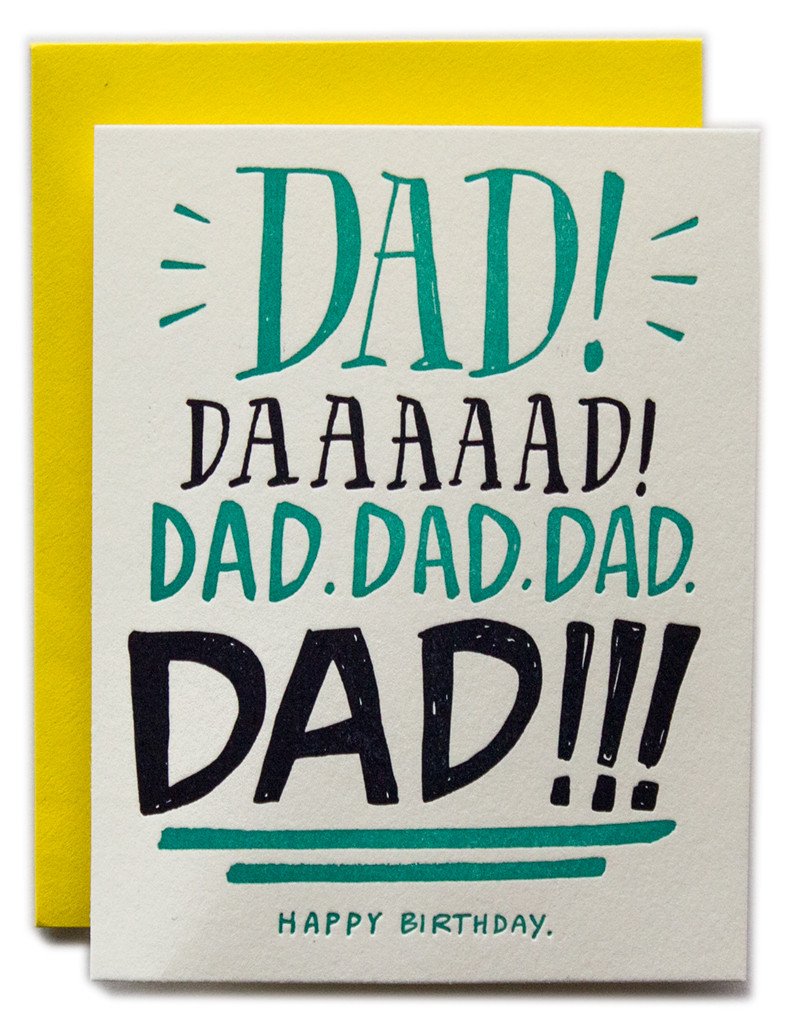 Dad Yelling Happy Birthday Card