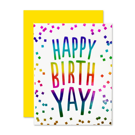 Happy Birthyay Rainbow Dots Card
