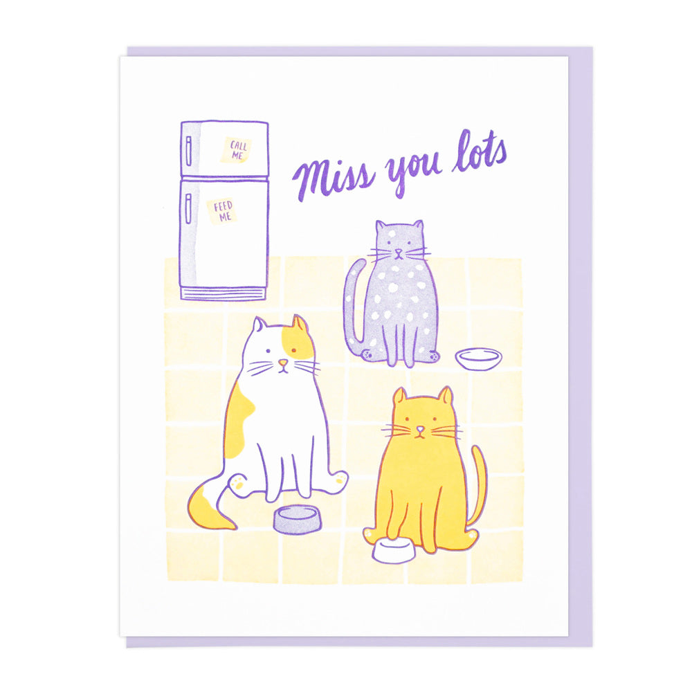 Miss You Lots Cats Card