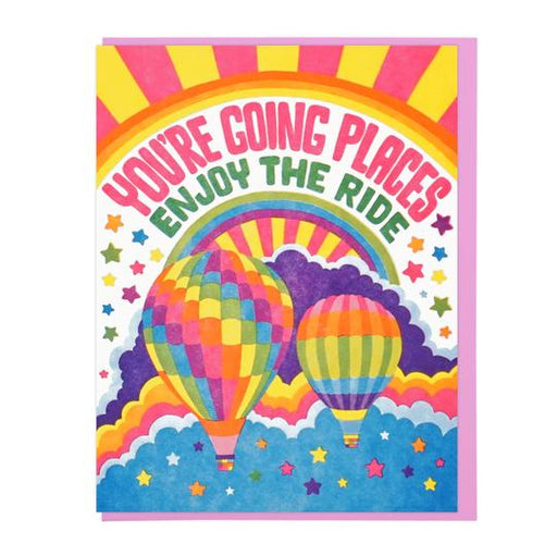 You're Going Places Enjoy the Ride Hot Air Balloon Card
