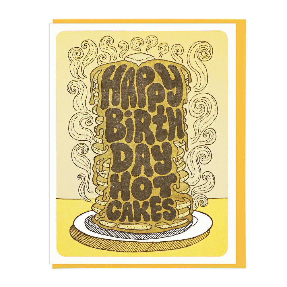 Hot Cakes Pancake Birthday Card