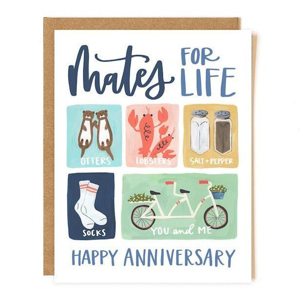 Mates for Life Anniversary Card