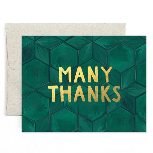 Green Tile Many Thanks Card Box (Set of 8)