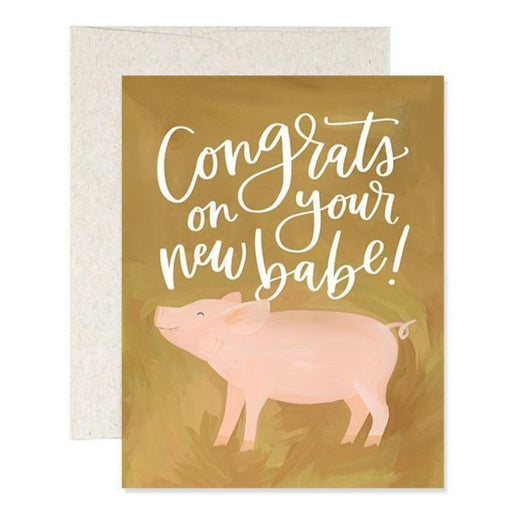 Congrats on Your New Babe Pig Card