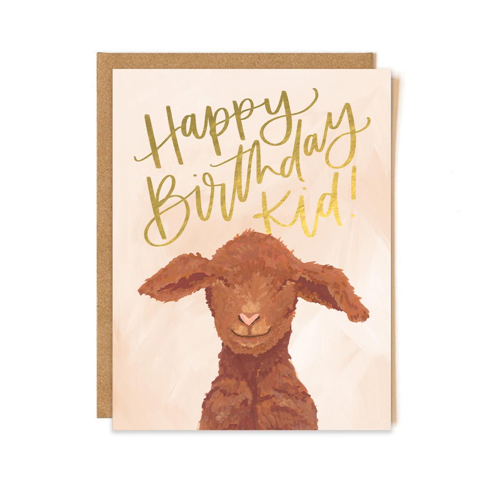 Happy Birthday Kid Goat Card