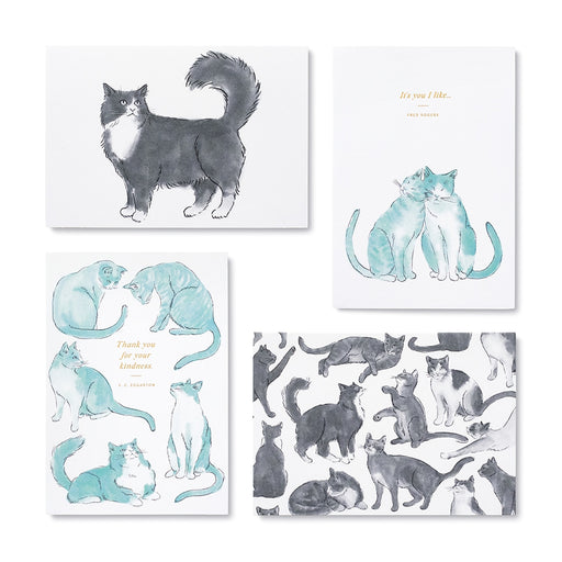 Cat Themed Note Cards Box
