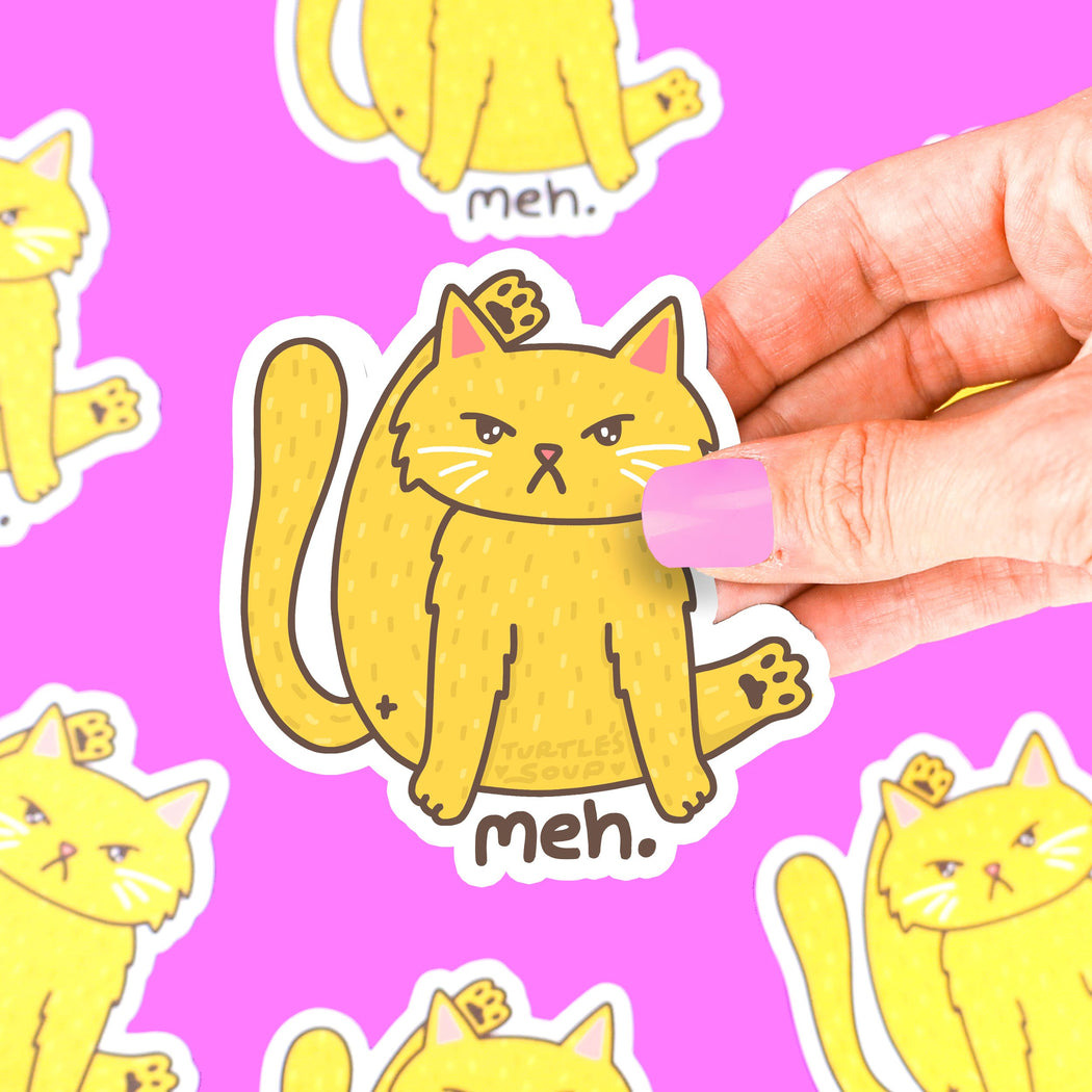 Cat Butt Meh Vinyl Sticker