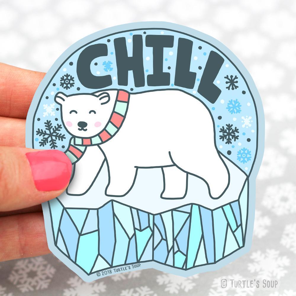 Chill Polar Bear Sticker
