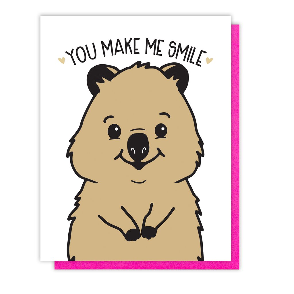 Quokka You Make Me Smile Card