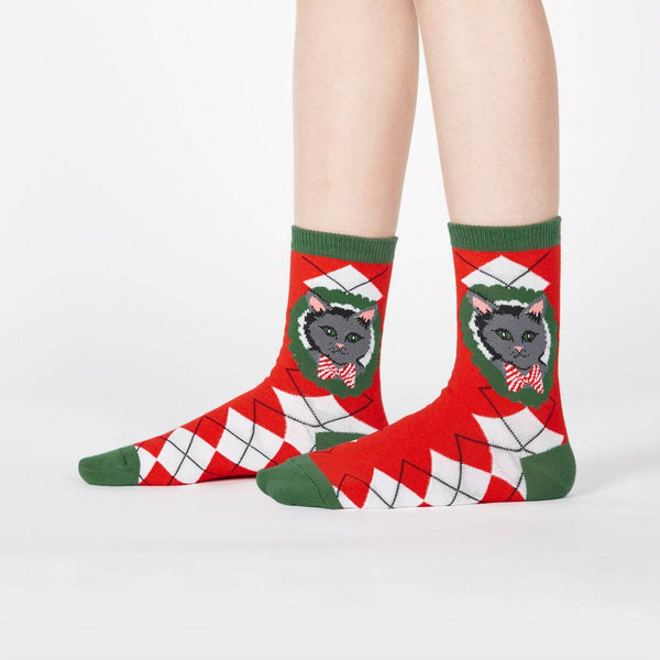 Deck The Paws Junior's Crew Socks