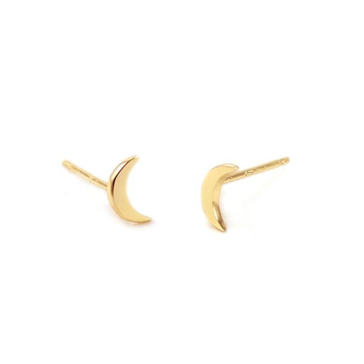 Crescent Moon gold Stud Earrings
