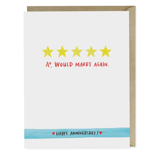 5 Stars Review Anniversary Card