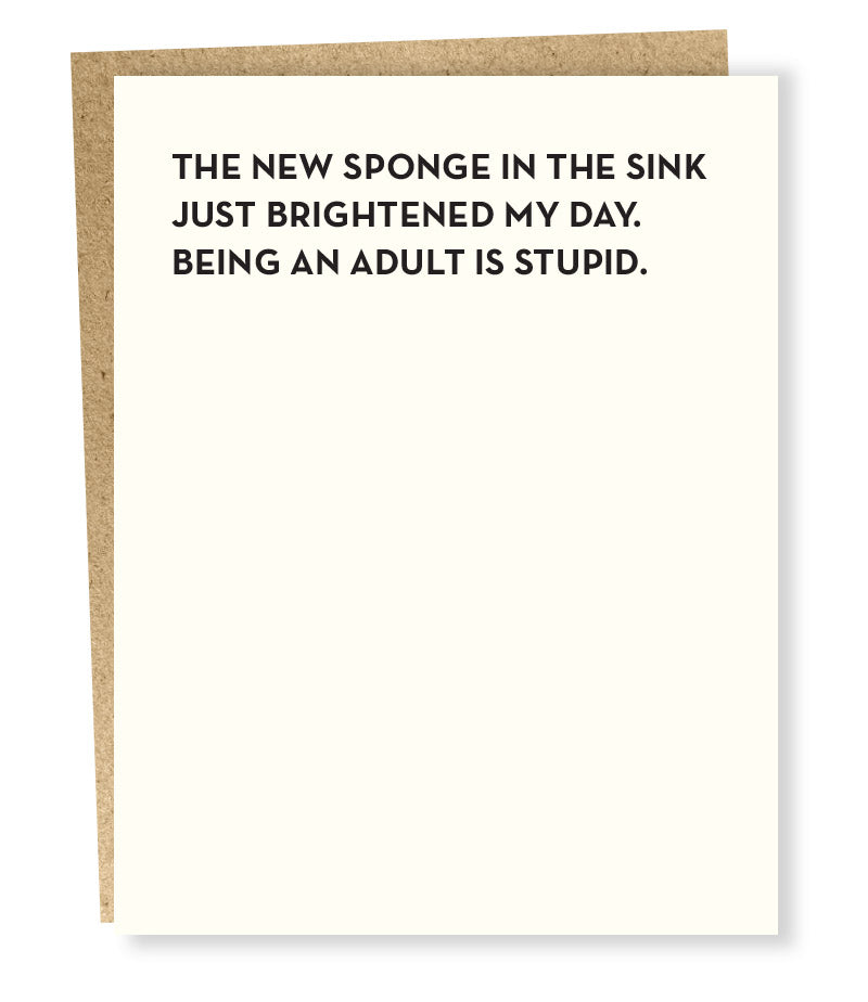 SP #101: Sponge Being an Adult is Stupid Card