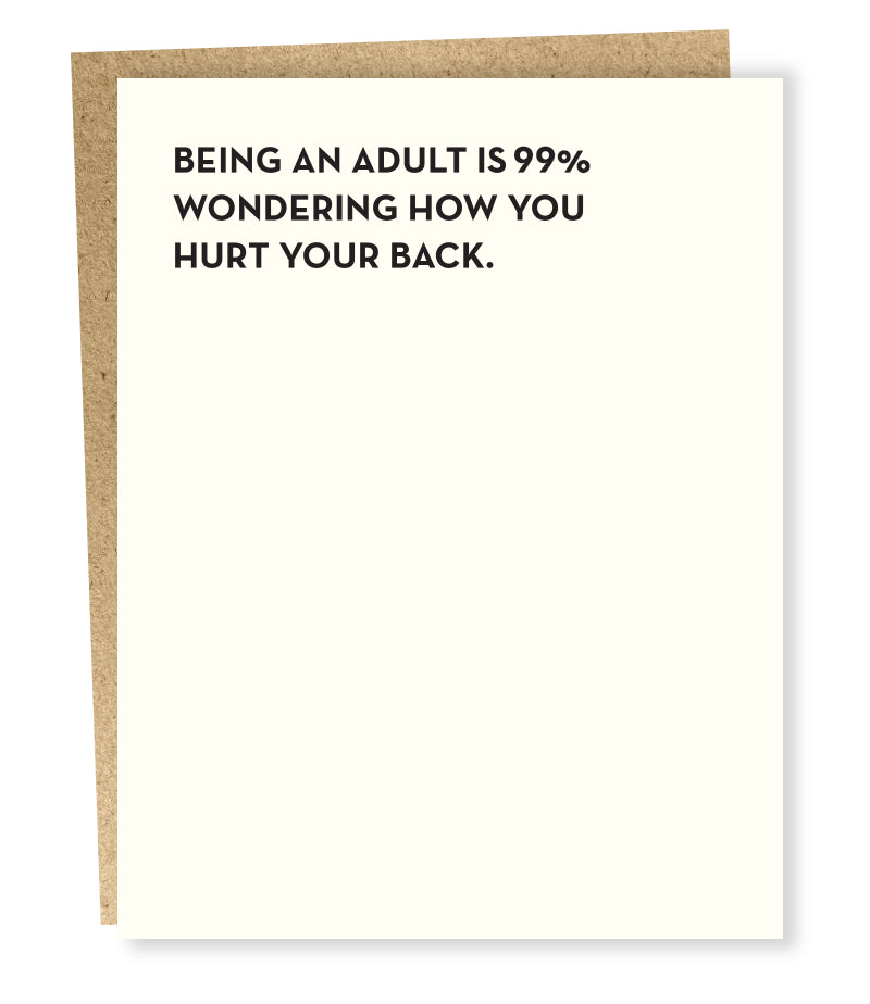 SP #905: Being an Adult Card