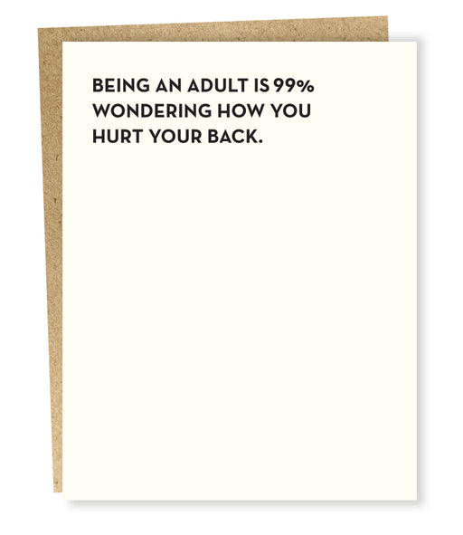 SP #905: Being an Adult Card